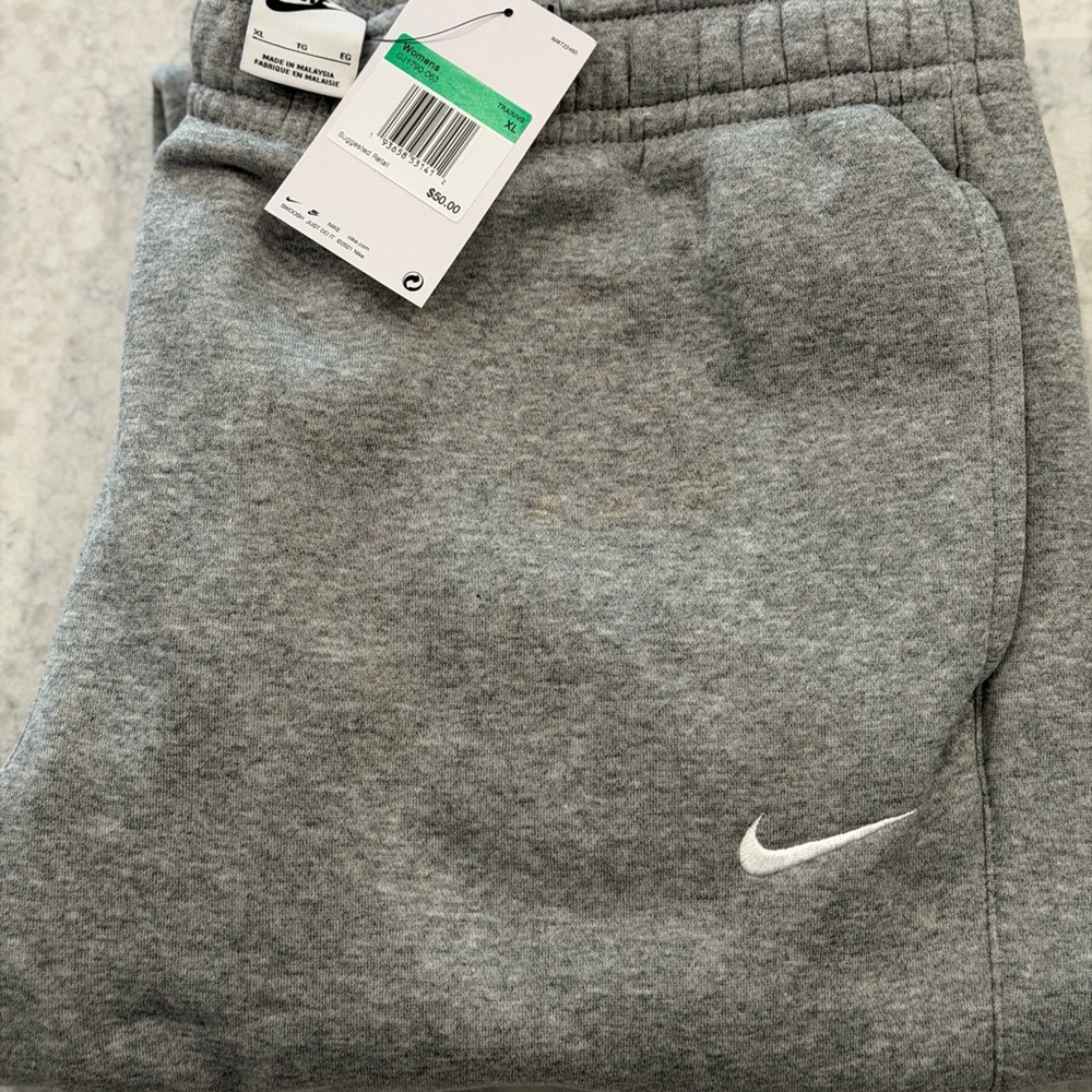 Nike Gray Sweatpants with White Swoosh
